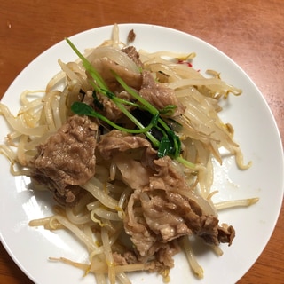 もやしと豆苗のスパイス炒め